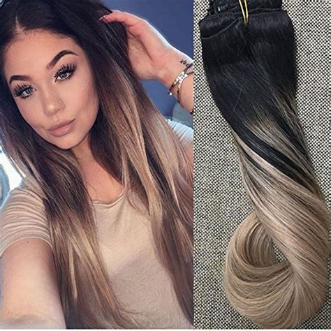 Ombre Hair Extensions & Remy Clip